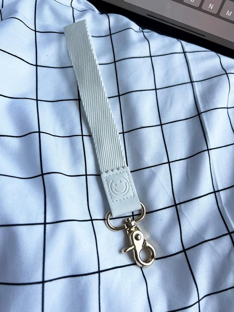 DQL White key Wristlet lanyard Keychain, Wrist Lanyard for car Keys, Women's Keyrings (White) - Image 3